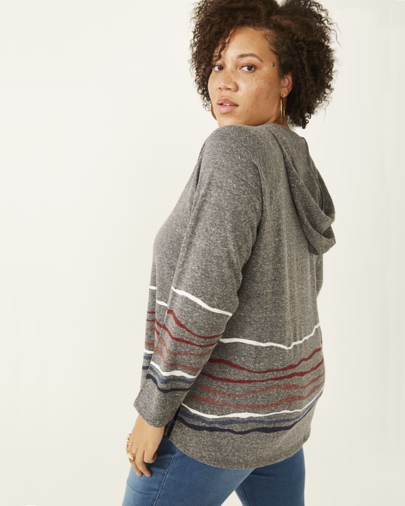 Front of plus size Grace Striped Hoodie by Hiatus | Dia&Co | dia_product_style_image_id:177640